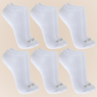 Kit Com 6 Pares Meias Soquete Mash Feminina E Masculina Cores Basicas