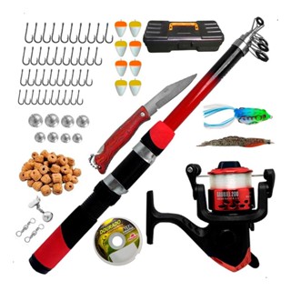 Kit De Pesca Completo 1 Vara 1,70m + 1 Molinete + Itens