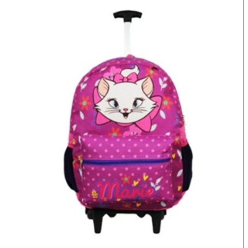 Mochila Gata Marie Infanto Juvenil com Rodinhas TAM Grande