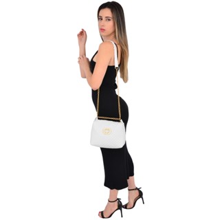 Bolsa Feminina Transversal Lateral com Corrente Tira-colo Frete Grátis