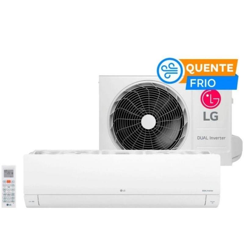 Ar Condicionado Split Inverter LG Hi Wall Dual Voice 9000 Btus Quente