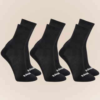 Kit Com 3 Pares De Meias Esportivas Mash Longa Em Algodao Modelo Cano Medio Para Corrida Caminhada