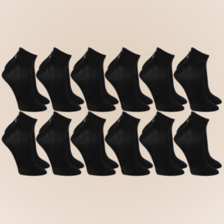 Kit Com 12 Pares de Meias Sport Mash Modelo Soquete em Algodao Unissex Para Corrida Caminhada