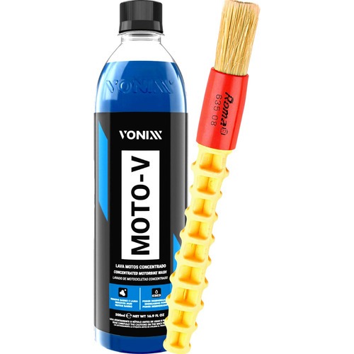Moto-V Shampoo Desengraxante para Lavar Moto Barro Graxa Vonixx Pincel Roma - Spare Parts and Accessories for Vehicles