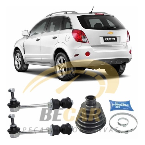 Kit Coifa Lado Roda E Bieleta Traseira Captiva 2008 A 2017
