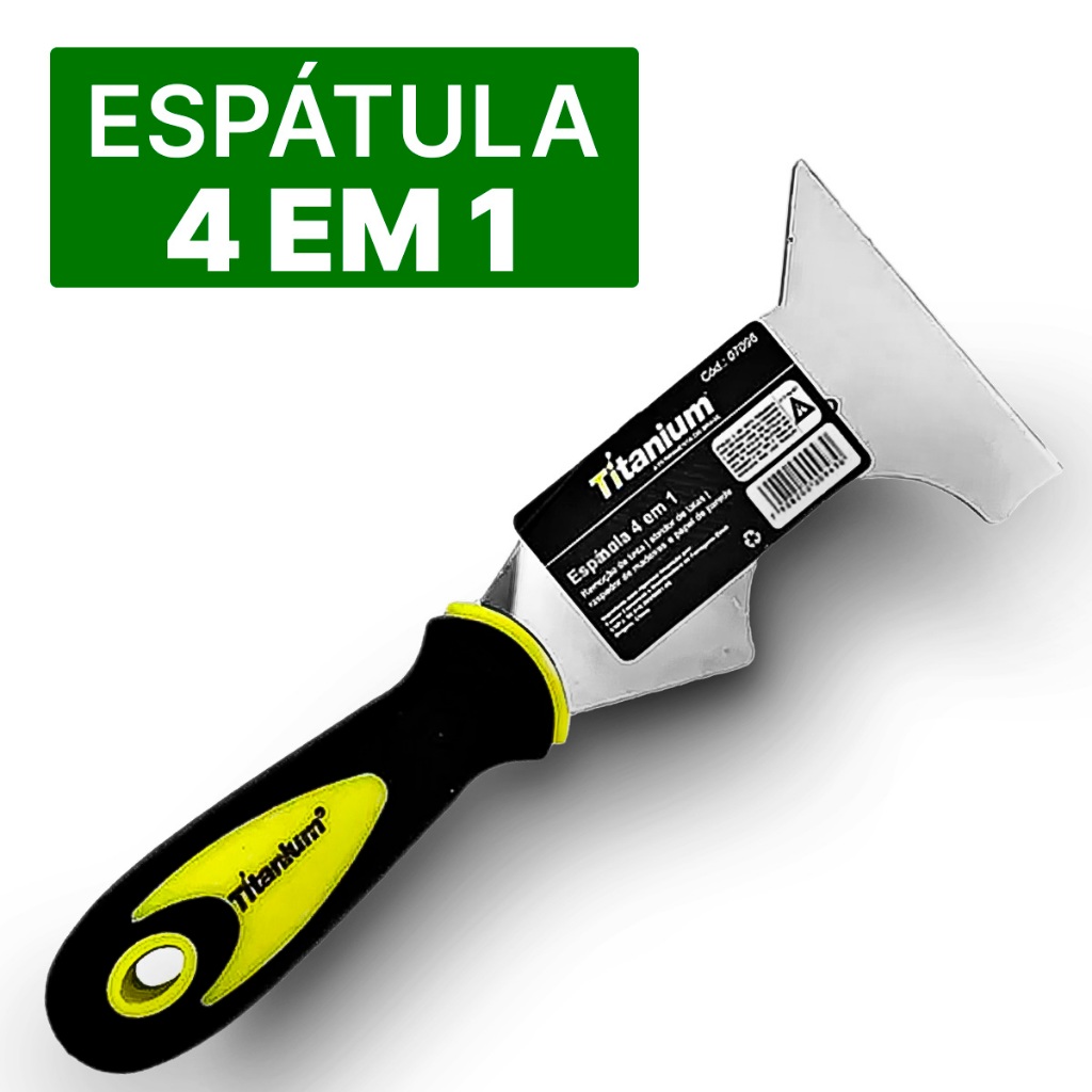 Espátula Multiuso de Pintura Raspagem Gesso Espátula Profissional 4 em 1