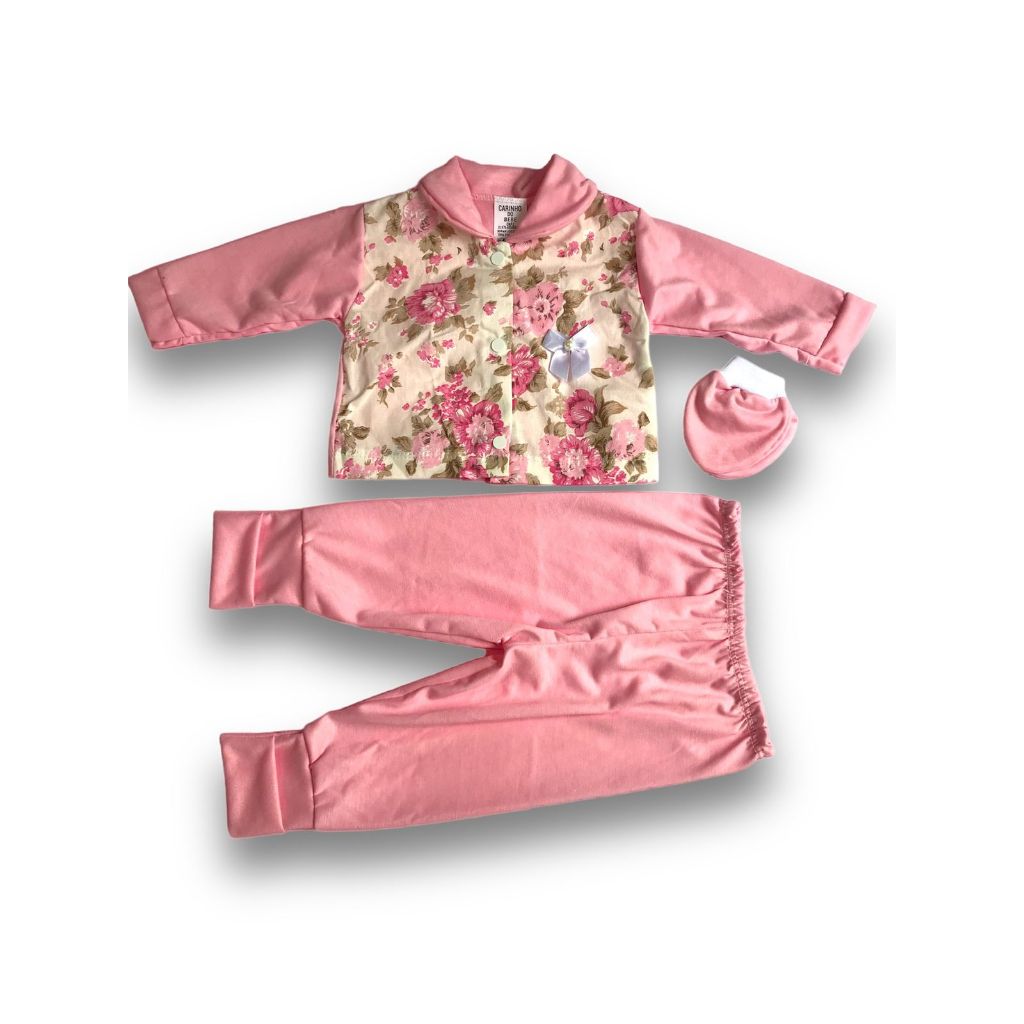 Kit c/3 pçs pagão de recem nascido fem e masc. em Oferta na Shopee