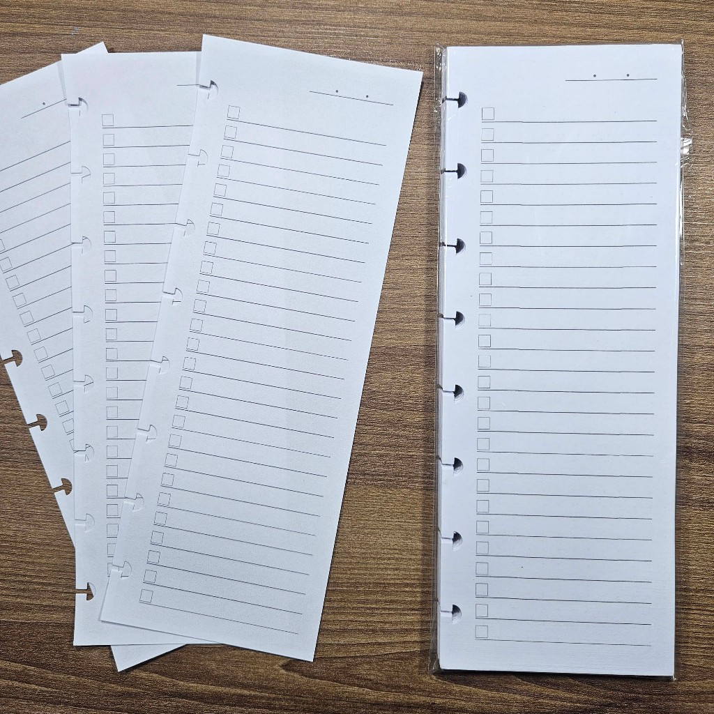 Refil para Caderno de Disco (Caderno Inteligente) - A5 | Colegial | Universitário - Refil Checklist para Agenda, Planner ou Agenda