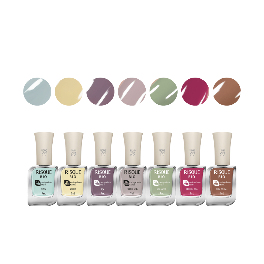 Esmalte Vegano Hipoalergenico Bio Risqué Unha Manicure Escolha O Seu em Oferta na Shopee