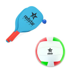 Kit Esporte Raquete De Frescobol+bola De Volei