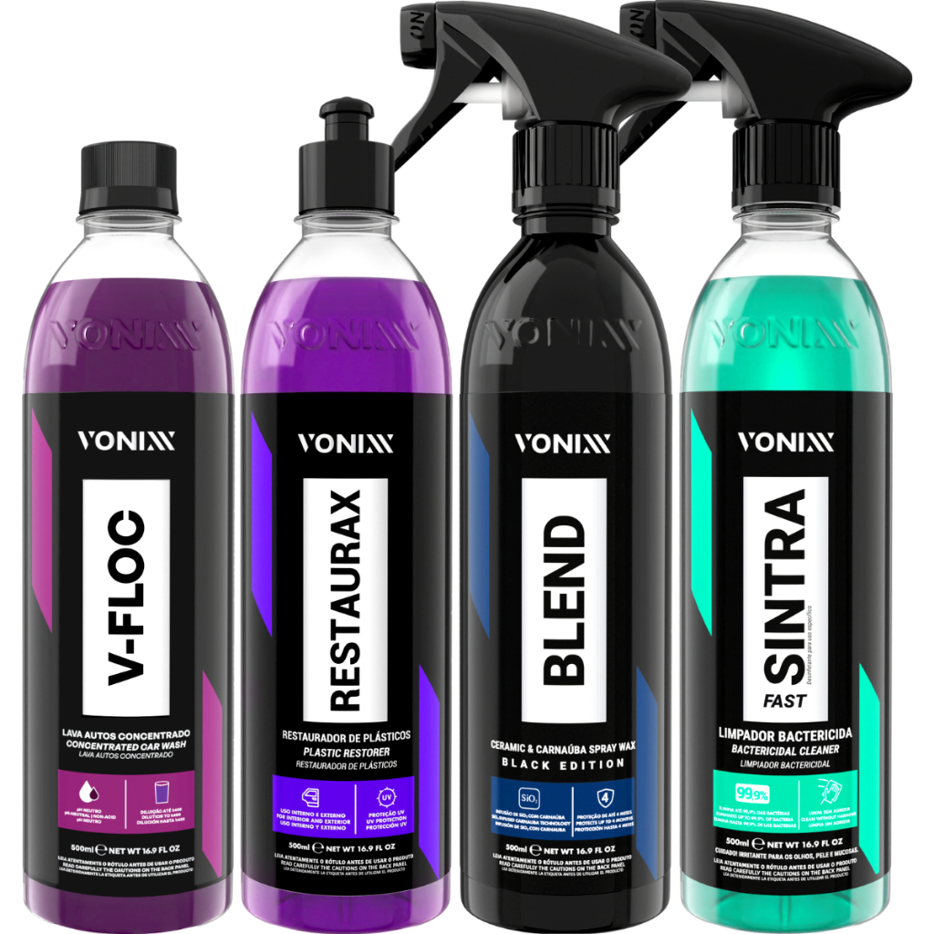 Cera Blend Spray Black Vitrificadora Restaurax V-Floc Sintra Fast Vonixx
