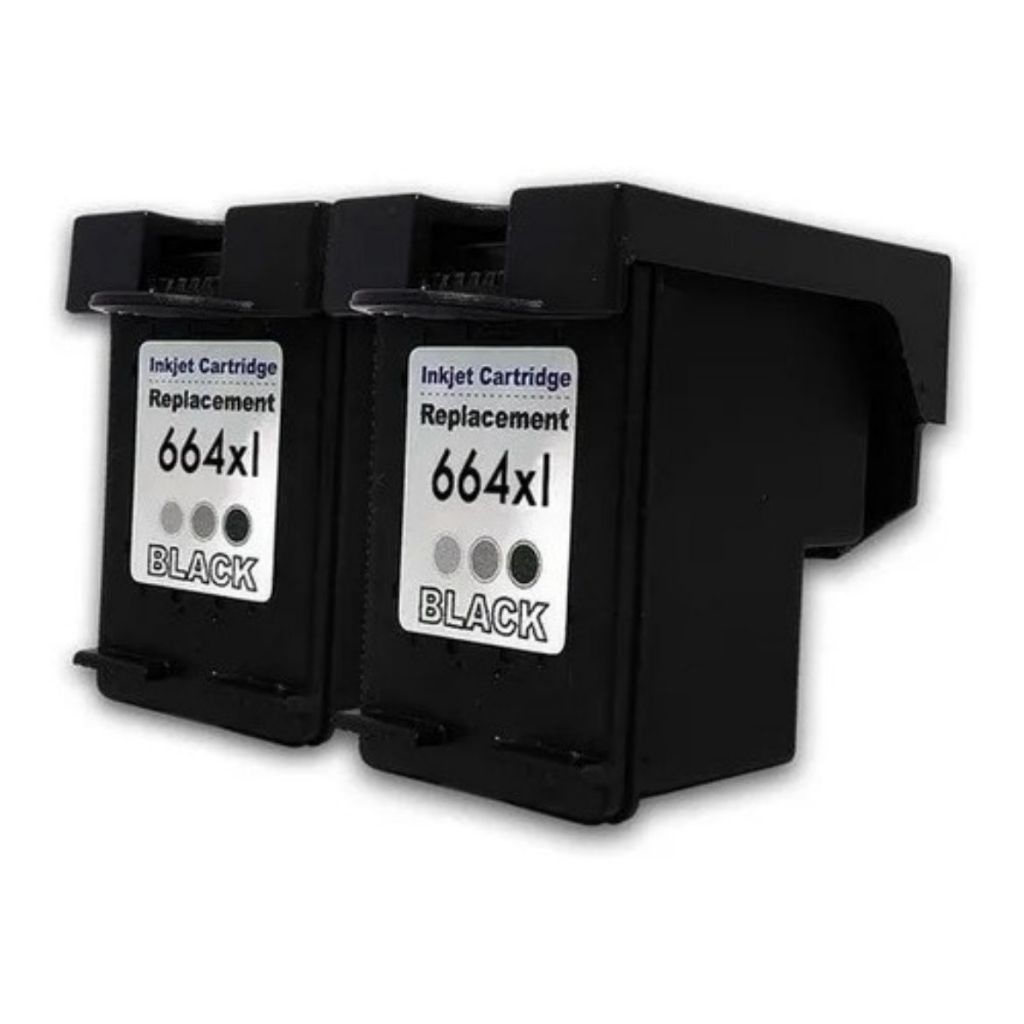 2 cartuchos 664xl preto 15 ml de tinta cada cartucho produto o melhor custo x benefício do mercado