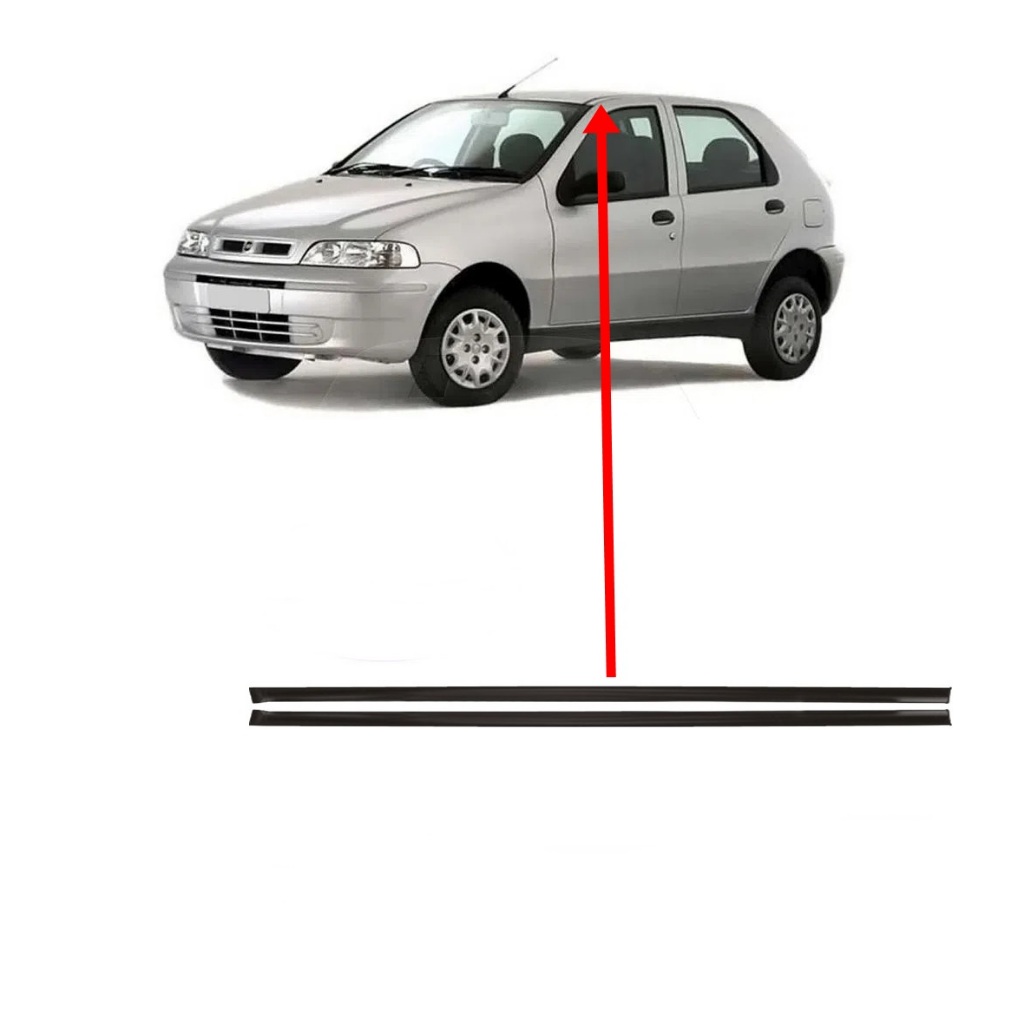 Par De Friso Borracha Do Teto Do Palio 1996 1997 1998 1999 2000 2001 2002 2003 2004 2 E 4 Portas G1 G2 em Oferta na Shopee