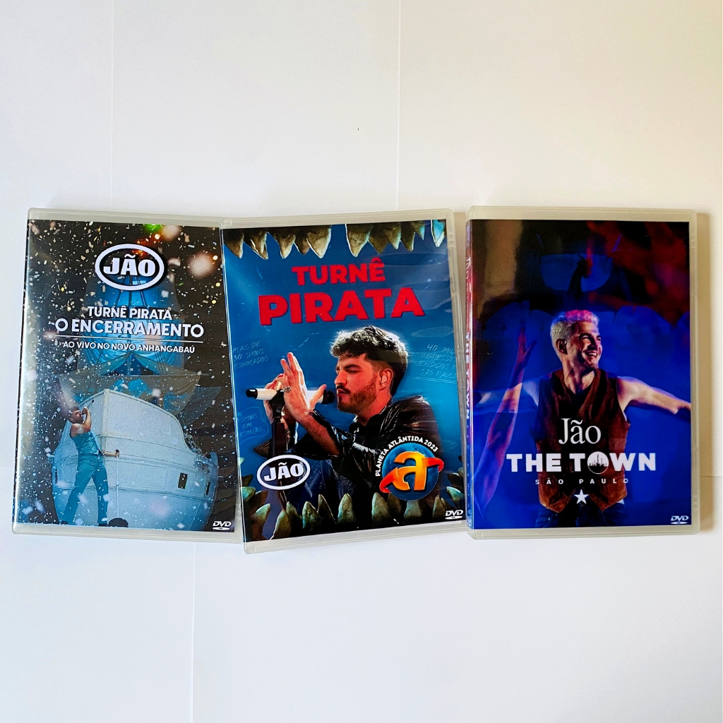DVD JÃO Encerramento Turnê Pirata Ao Vivo No Novo Anhangabaú 2022 JÃO Ao Vivo no Planeta Atlântida 2023 Jão Super Ao Vivo no The Town 2023