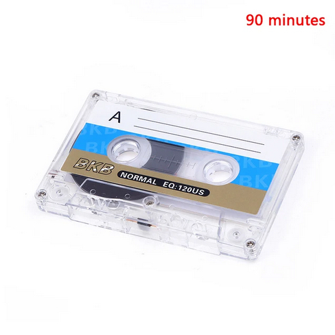 Fita Cassete Virgem 90 Minutos BKB EQ:120US  k7 posição normal para tape deck gravador walkman  toca fita