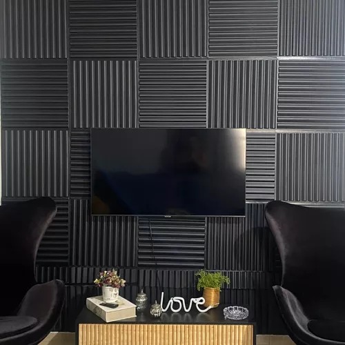 kit 12 Painel Ripado PVC 3D Revestimento para Parede decorativa