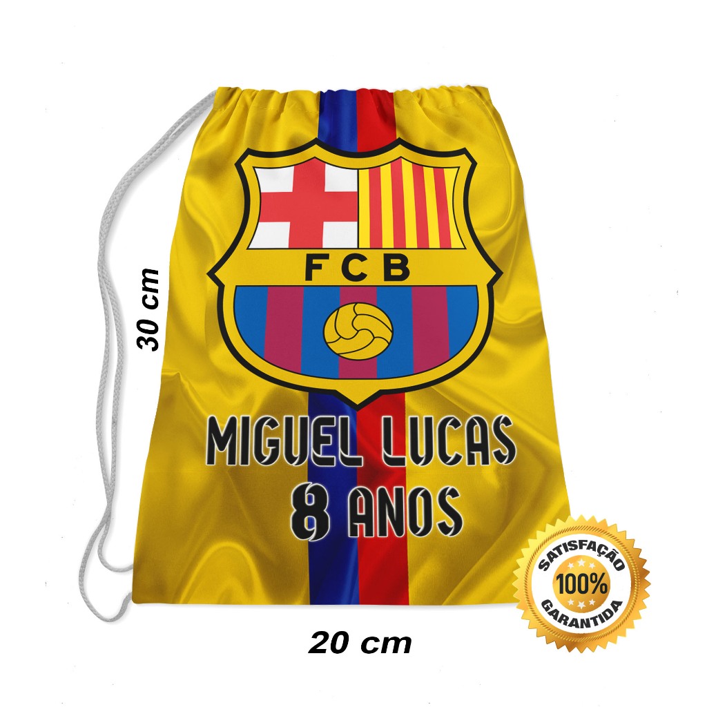 Kit Mochilinha Sacolinha Mochila Saco Sacochila Saquinho Lembrancinha Brinde Aniversario Personalizadas Barcelona