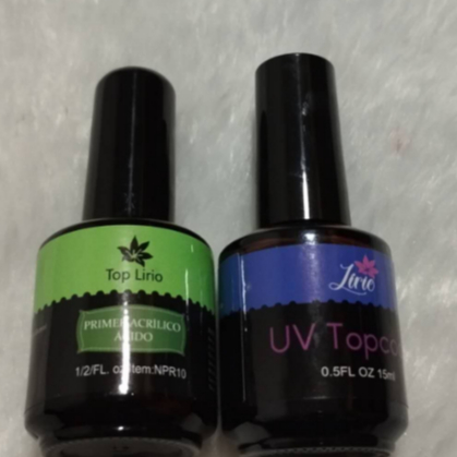 kit primer ácido e top coat em gel 14ml [ seca apenas em cabine ] - H&N BAZAR -