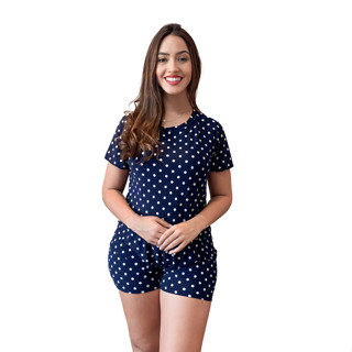 Pijama Feminino Curto Dormir Estampado Liganete