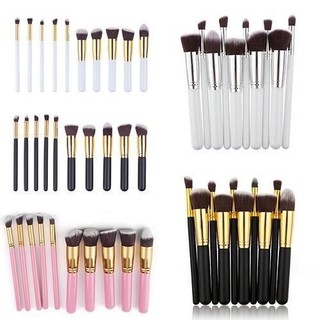 Kit 10 peças pincel kabuki precisão  Conjunto de Maquiagem para Sombra Delineador Lábios Pó Base