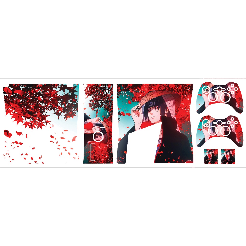 Skin adesiva para Xbox 360   Slim - Naruto Akatsuki
