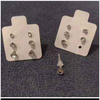 Kit de 3 pares de brinco cristal de silicone antialérgico em Oferta na Shopee
