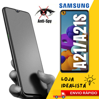 Pelicula Ceramica Fosca Privacidade Samsung Galaxy A21S / A21 Film Ceramic 9D 3D Matte Privacy Antispy Envio Imediato
