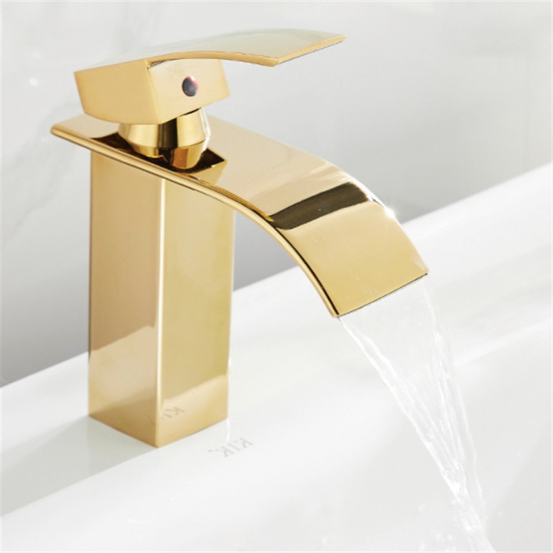 Torneira de lavatório de aço inoxidável 304 Brushed Gold premium /Torneira