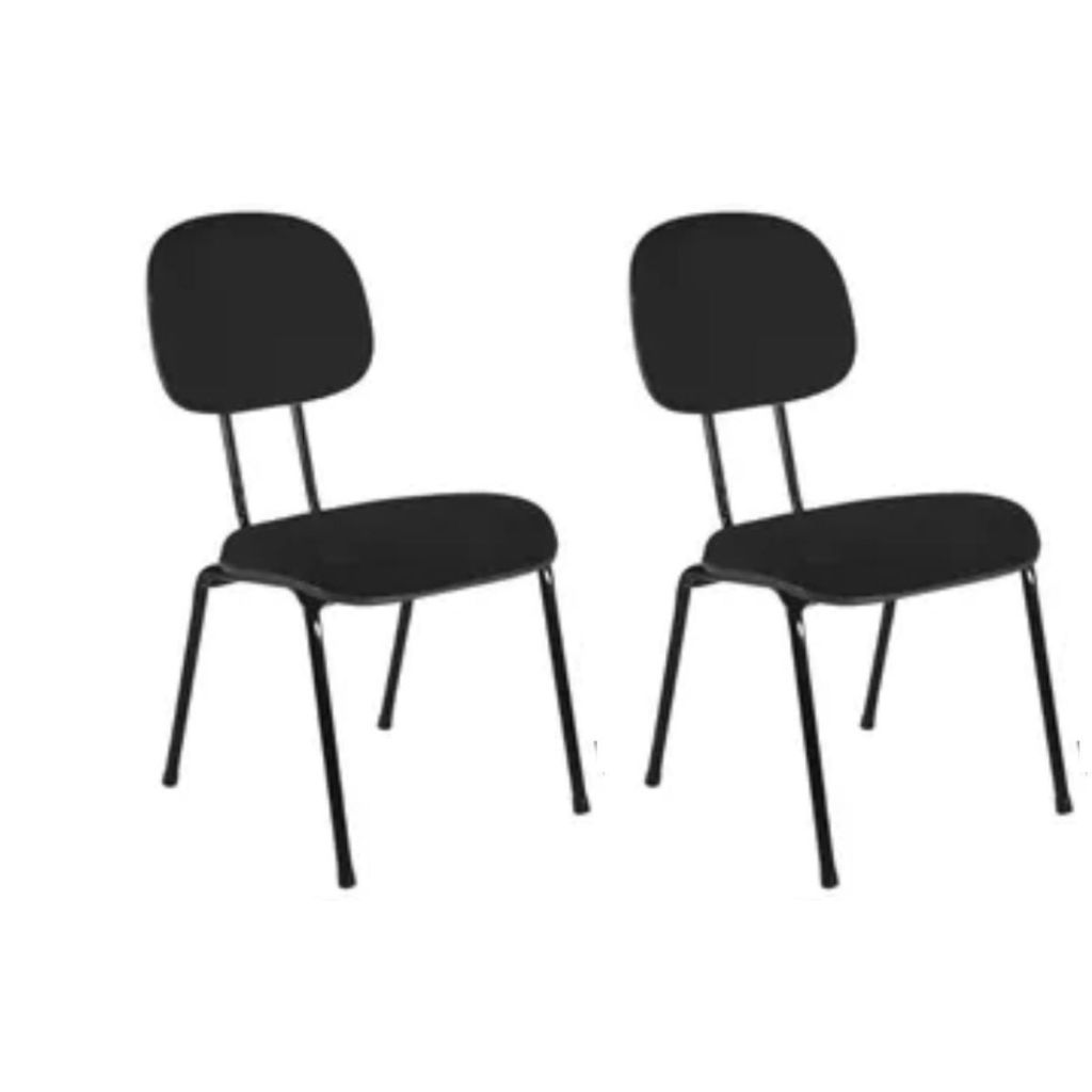 Cadeira De Escritorio Kit 2, Fixa Estofadas Igrejas Escolas