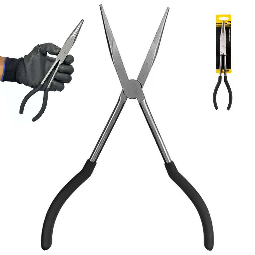 Alicate De Bico Reto Extra Longo De 11Pol. Locais Difícil Acesso Cr-V Cromo Vanádio em Oferta na Shopee