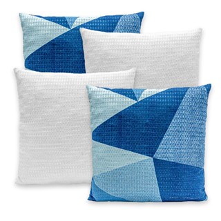 Kit 4 Capas Piquet P/ Almofadas 40x40 Com Zíper Lisas e Estampadas em Oferta na Shopee