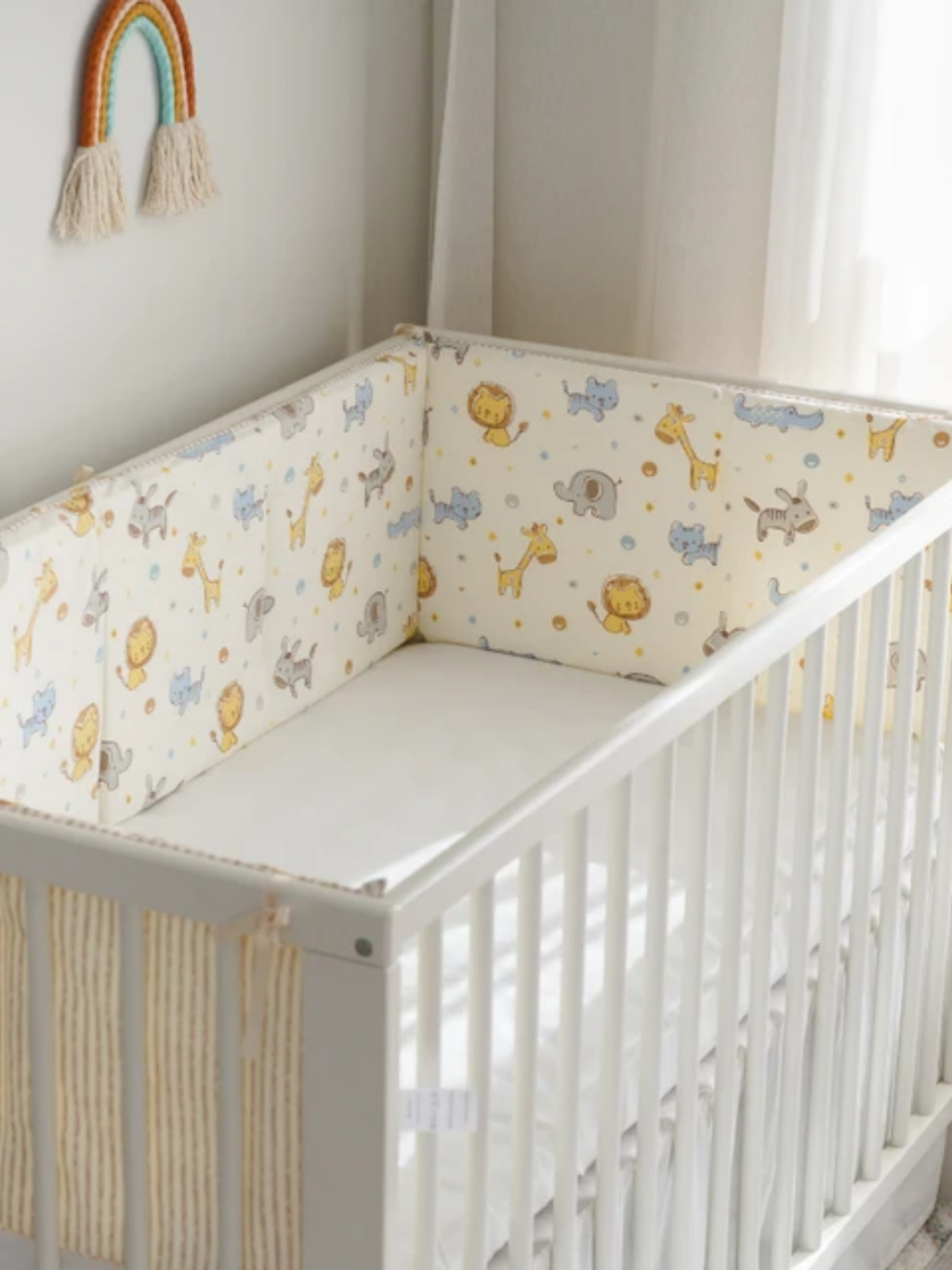 Protetor Acolchoado para Berço - Garanta Noites de Sono Seguras para Seu Bebê em Oferta na Shopee