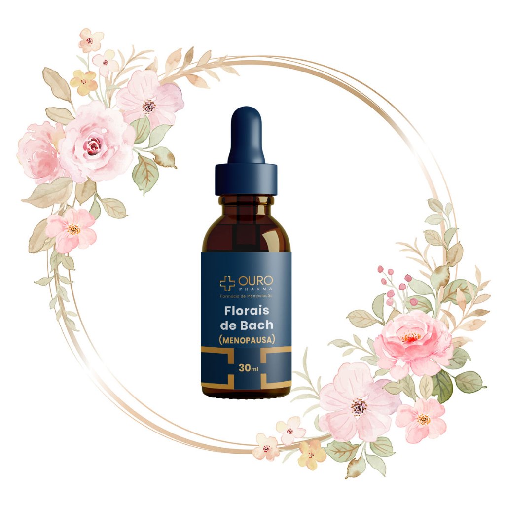 Floral de Bach Menopausa - 30 ML - Essências Importadas - Calores, Suor Excessivo e TPM - Legitimo