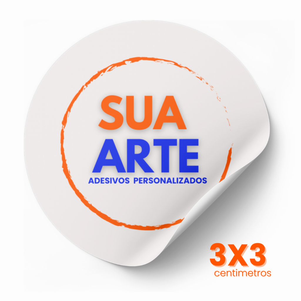 160 Un | ETIQUETAS ADESIVAS l ADESIVOS PERSONALIZADOS | 3x3cm I CORTE REDONDO em Oferta na Shopee