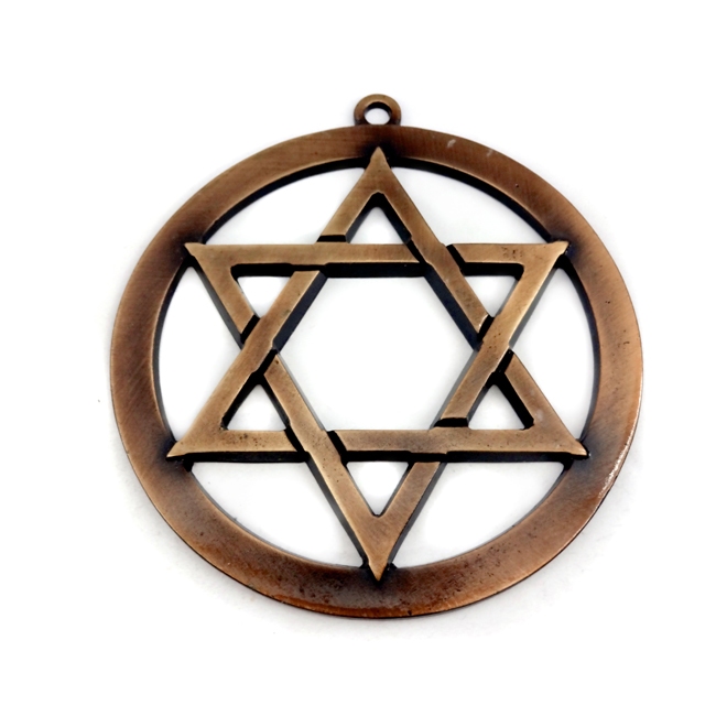 Hexagrama Estrela de Davi Selo de Davi Amuleto de Proteção e Decoração