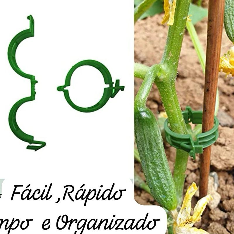20 grampos plásticos ( clipe), presilhas, abracadeiras, para plantas , jardins, jardinagem, fixadores. em Oferta na Shopee