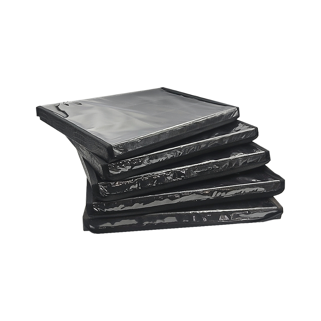 Bandeja Grande Organizadora Para Joias e Bijuterias Interno Aveludado com Capa Plastica