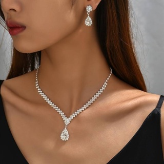 Conjunto Colar e Brincos Prata Noiva Casamento Festa C5 em Oferta na Shopee