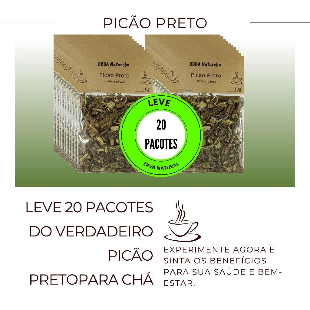 Kit 20 Chás Picão Preto | Legítimo Premium Envio Imediato