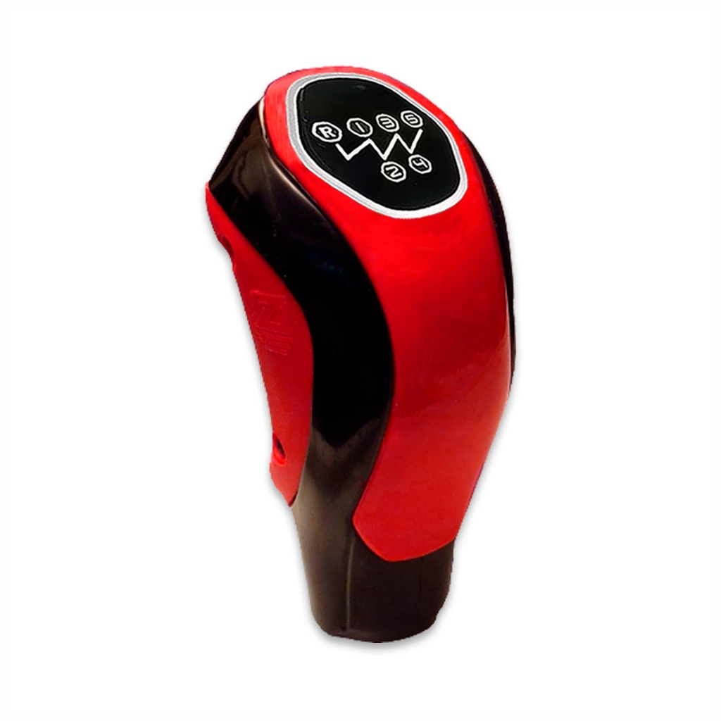 Manopla Bola Câmbio Esportivo Universal Vermelho e Preto 5 Marchas Ré pra Frente