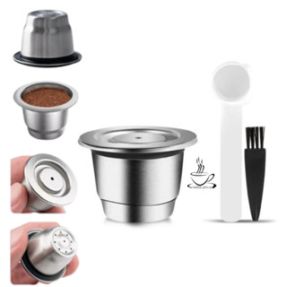 Cápsula Nespresso Reutilizavel Inox + Colher Medidora + Pincel 1unid.