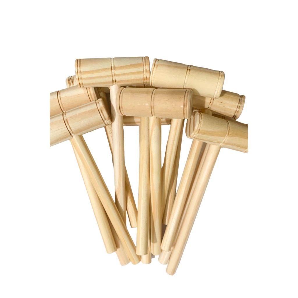 kit 15 Martelinhos de Madeira - Mini Decorado para Ovo de Páscoa Quebrar Chocolate, Kit Presente, Brinquedo, Dinâmicas em Oferta na Shopee