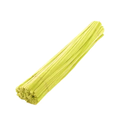 Haste de Chenille Amarelo com 30 cm - Arame Flexíveis - Limpadores de Cachimbo 100 un