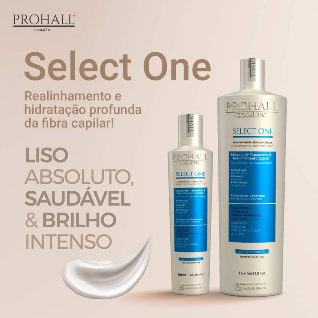 Realinhamento Capilar Organico Prohall Select One Progressiva semFormoI em Oferta na Shopee