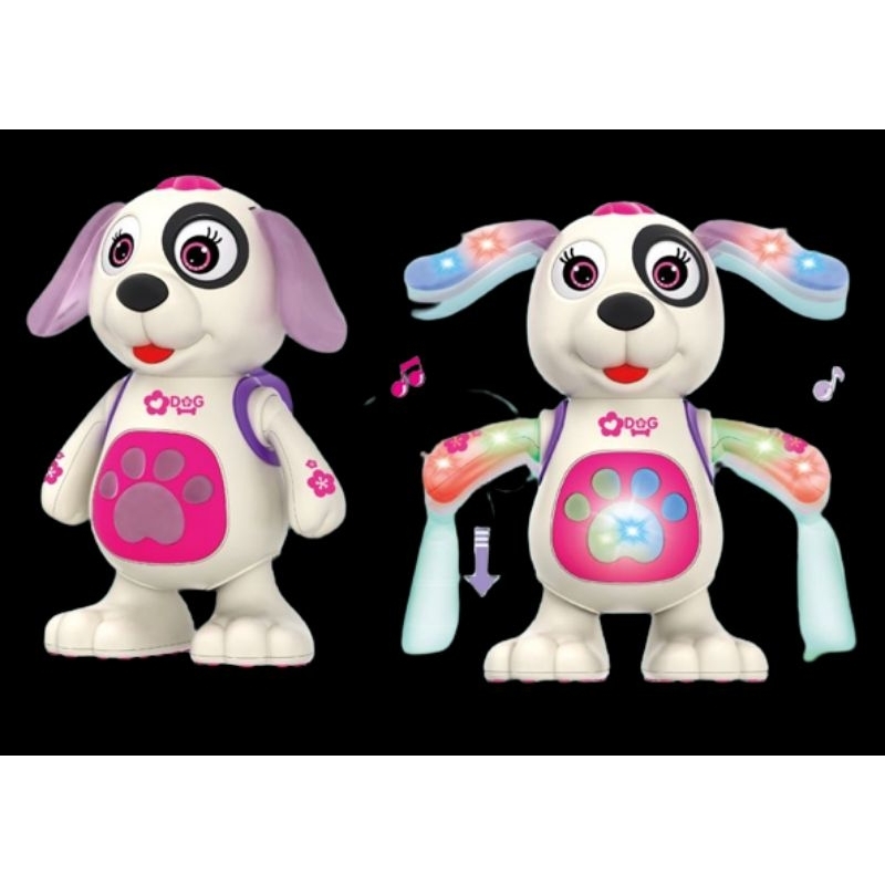 Brinquedo Cachorro Dog Dançante que Pula e Toca Música e Com Led Robô