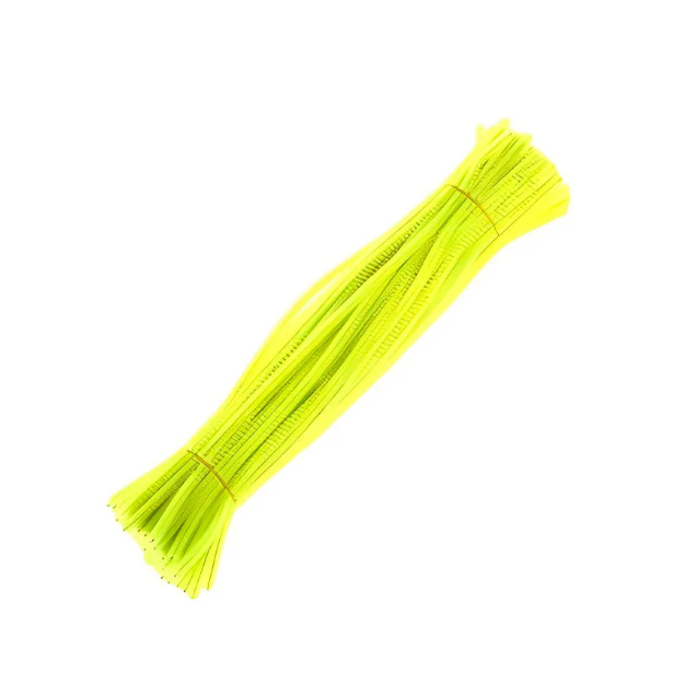 Haste de Chenille Amarela com 30 cm - Arame Flexíveis  - Limpadores de Cachimbo  100 un - Stationery