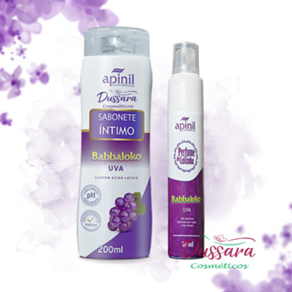 Kit FEMININO Com 2 Itens - Sabonete Íntimo + Perfume de Calcinha - Apinil Babbaloko Uva