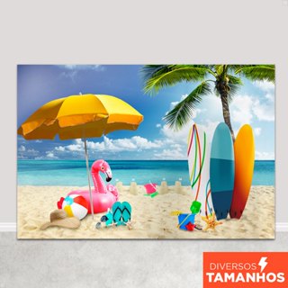 Fundo Fotográfico Praia Cenário Verão Surfe para Foto Sublimado Em Tecido em Oferta na Shopee