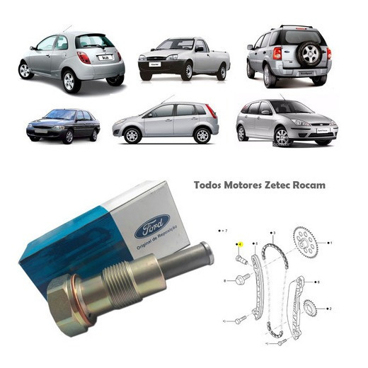 Tensionador Hidraulico Corrente Motor Zetec Rocam Fiesta Ecosport Ka Focus Courier em Oferta na Shopee