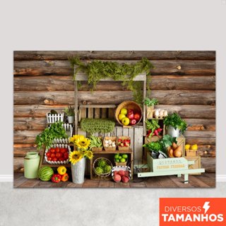 Fundo Fotográfico Verão Quitanda de Frutas Em Tecido FFC-754